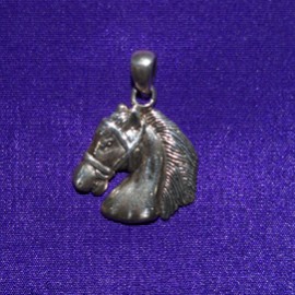 Horse Head Silver Pendant